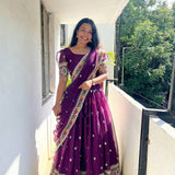 Heavy Georgette Lehenga Choli with Sequins Embroidery Work