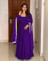 Trending Soft Fendy Silk Embroidery Gown