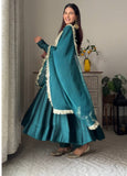Graceful Teal Anarkali Suit set