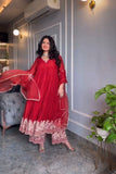 Red Color Anarkali Suit Set