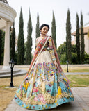 Kalamkari Lehenga with Vibrant Mythological Artwork