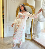 White Embroidery Mirror Work Suit Set