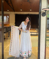 White color Embroidery Suit set