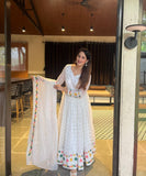 White color Embroidery Suit set