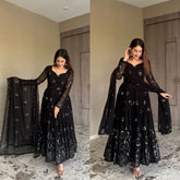 Black Anarkali salwar Suit set