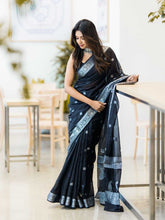 Luxuries Zari Woven Bollywood Cotton Linen Saree