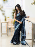 Luxuries Zari Woven Bollywood Cotton Linen Saree