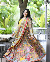 Elegant Kalamkari Printed Lehenga Choli for Weddings
