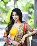 Elegant Kalamkari Printed Lehenga Choli for Weddings