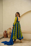 ORGENZA MULTI COLOUR ANARKALI SUIT SET