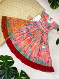 Pink Designer Soft Chinon Lehenga Choli Set