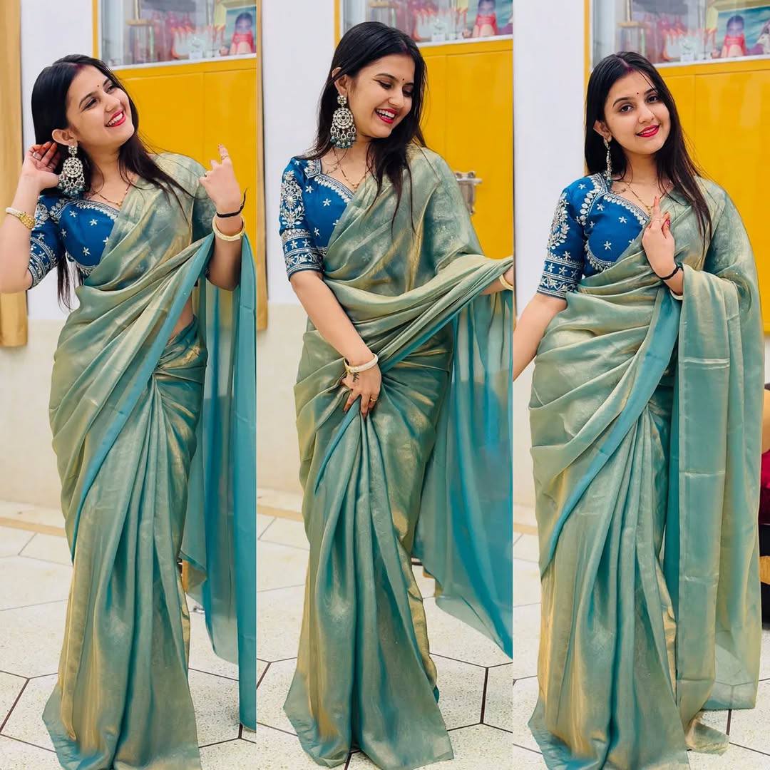 Silk Saree with Designer Blouse