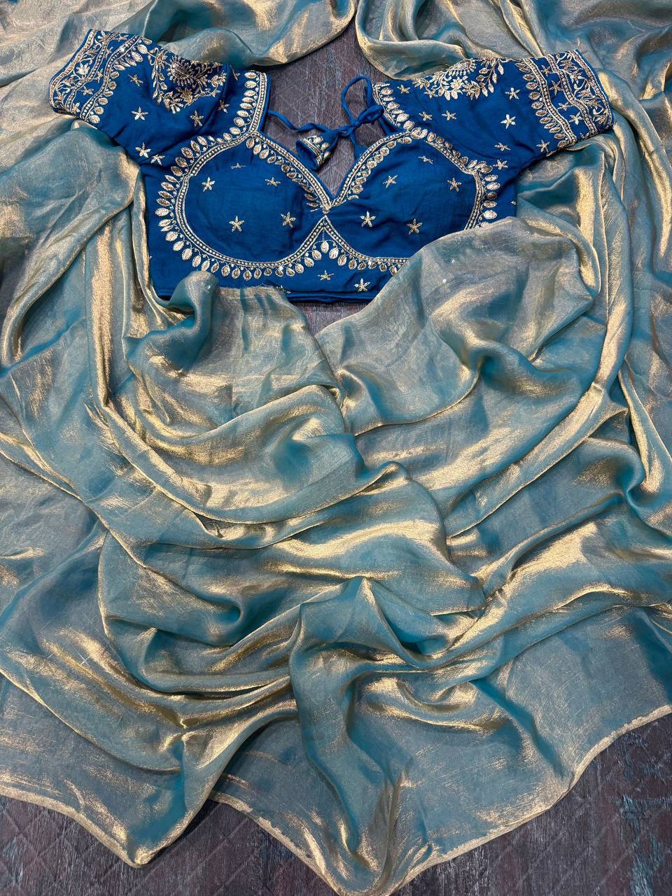 Silk Saree with Designer Blouse
