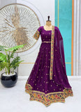 Heavy Georgette Lehenga Choli with Sequins Embroidery Work