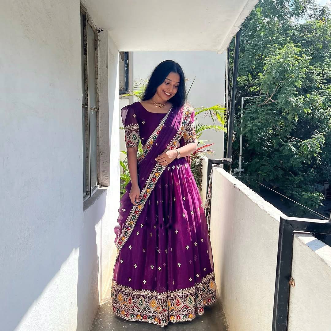 Heavy Georgette Lehenga Choli with Sequins Embroidery Work