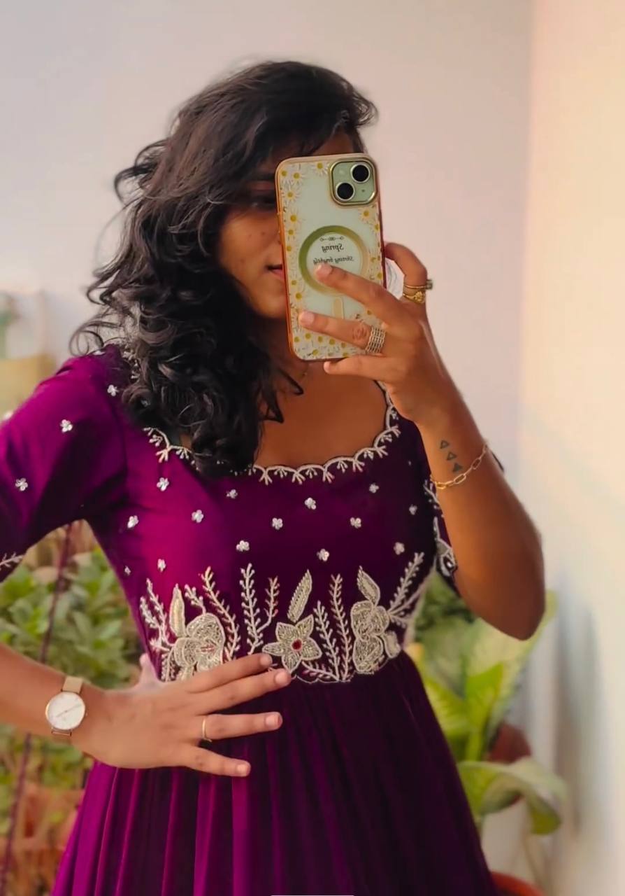 Trending Sequins Embroidered Ruffle Gown