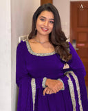 Trending Soft Fendy Silk Embroidery Gown