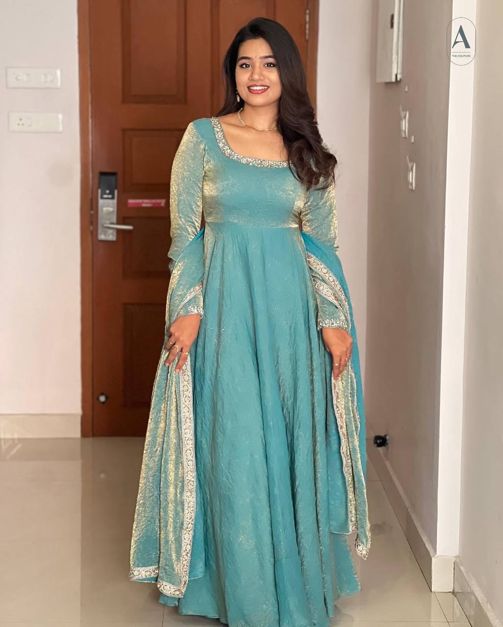 Trending Soft Fendy Silk Embroidery Gown