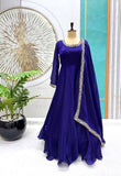 Trending Soft Fendy Silk Embroidery Gown