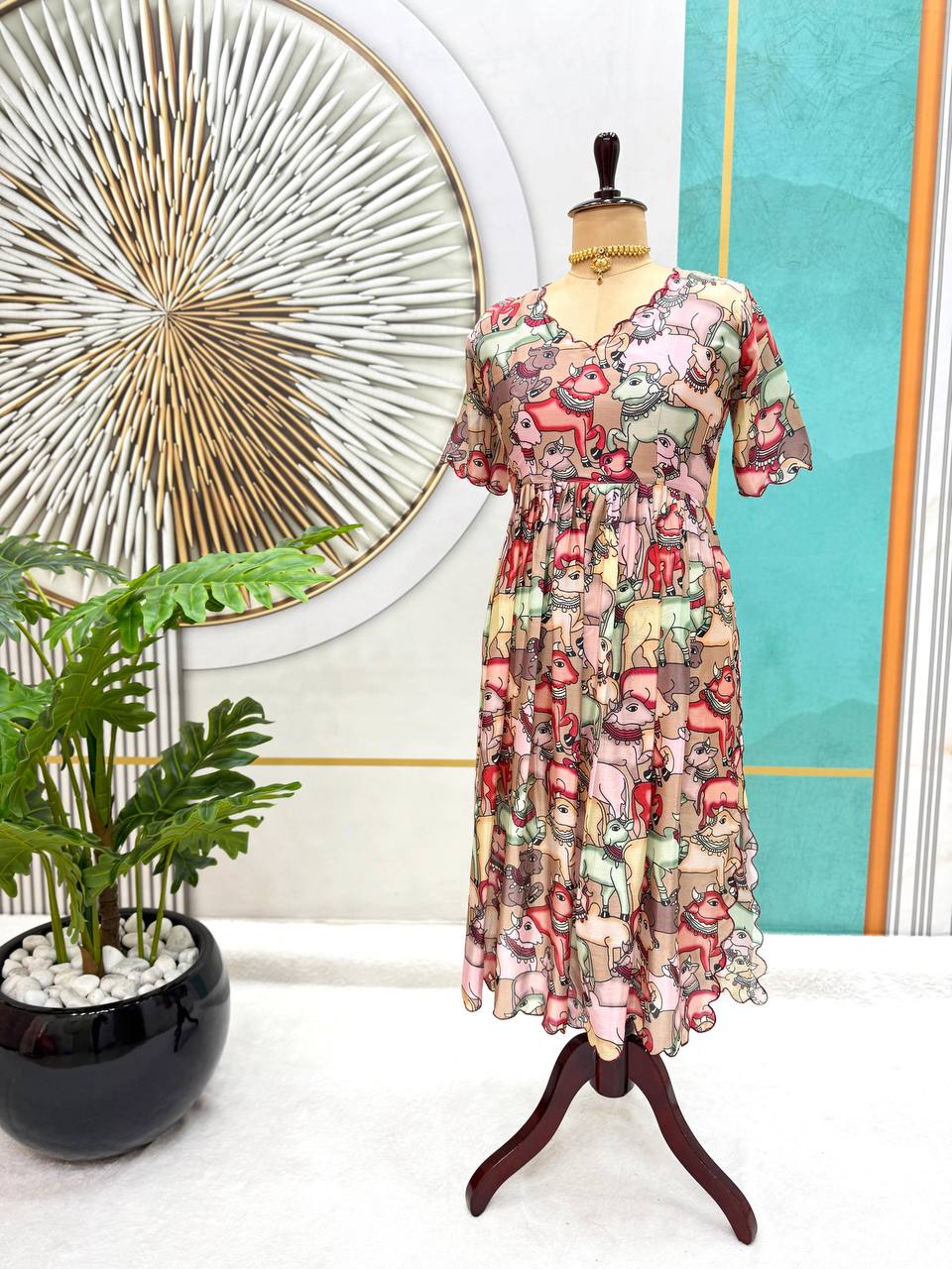 Elegant Kalamkari Stitched Kurti – Festive Collection
