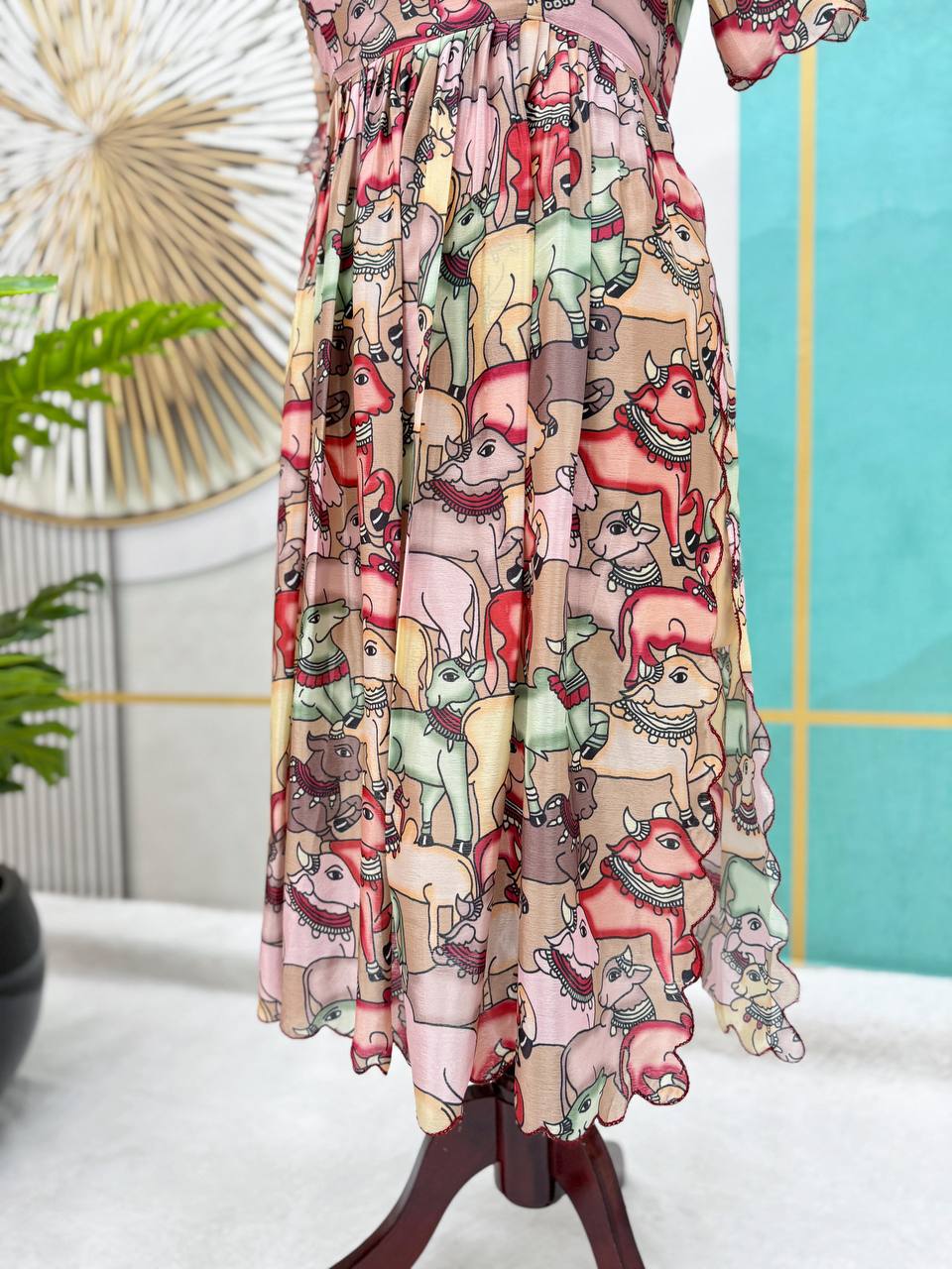 Elegant Kalamkari Stitched Kurti – Festive Collection