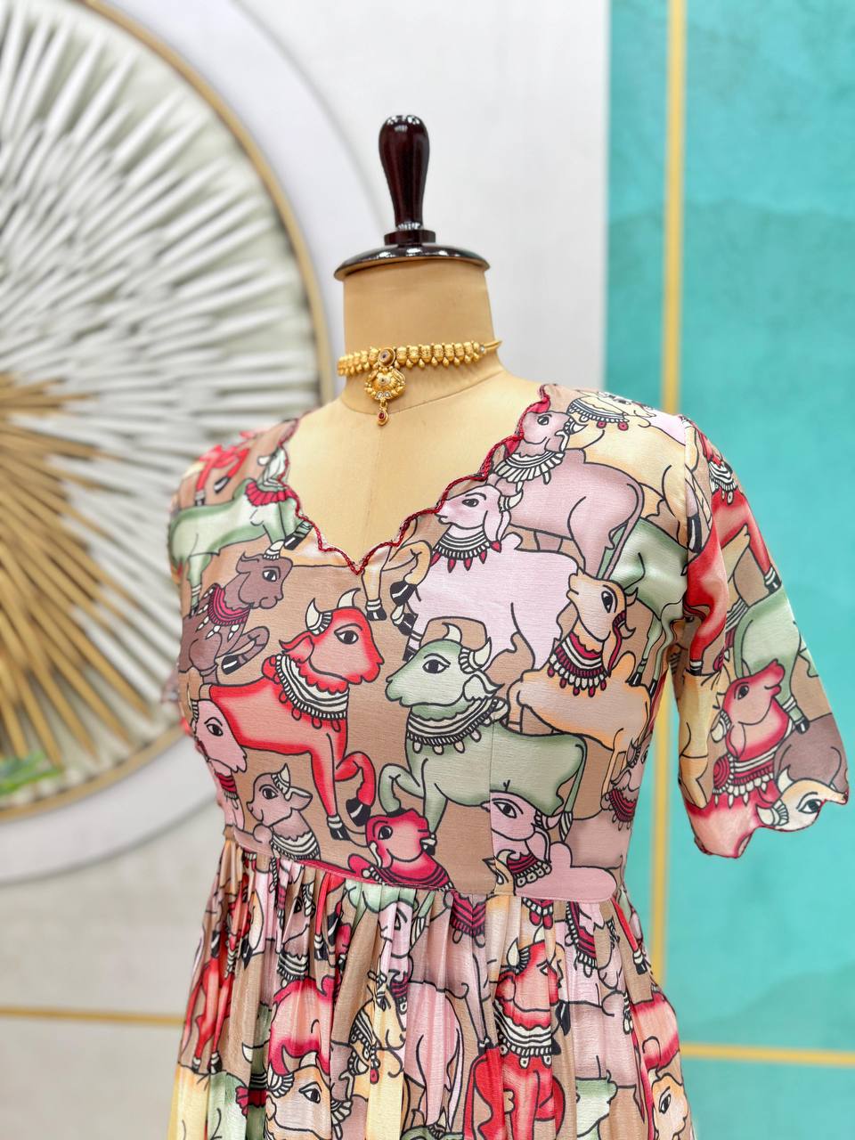 Elegant Kalamkari Stitched Kurti – Festive Collection