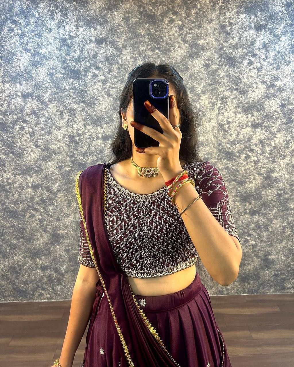 Designer Sequins Embroidered Lehenga Set