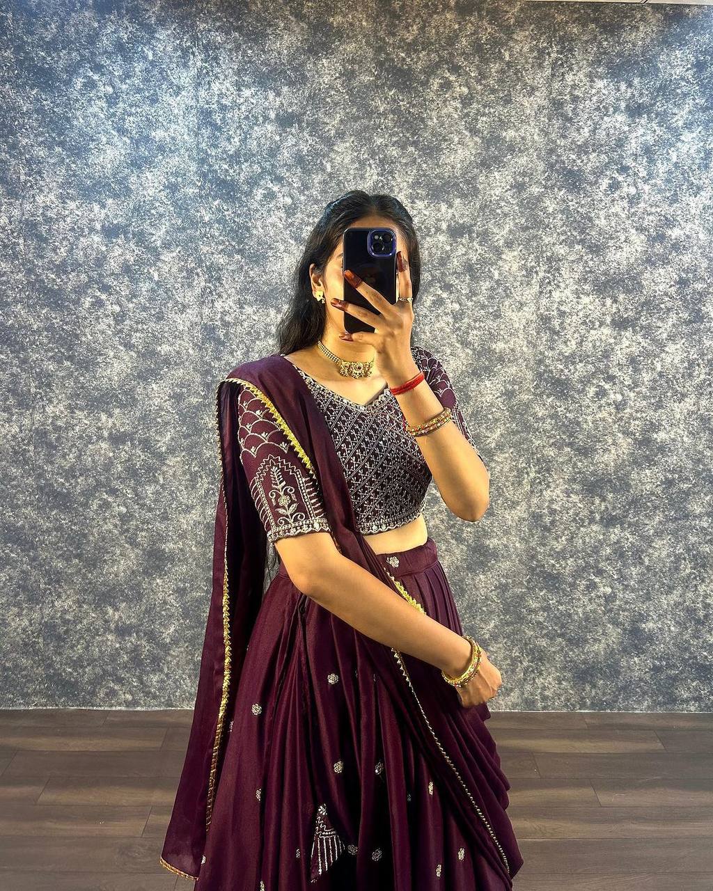 Designer Sequins Embroidered Lehenga Set