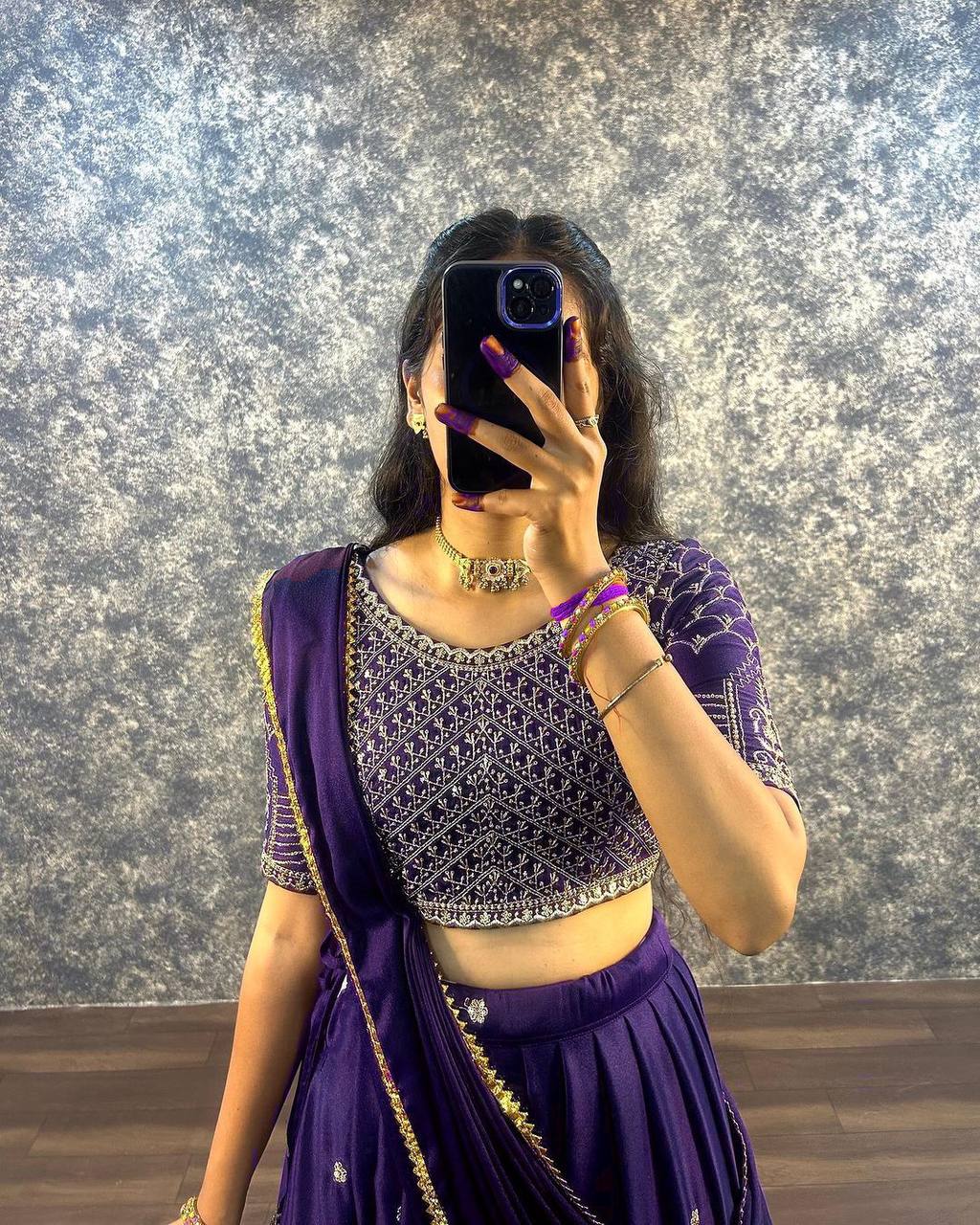 Designer Sequins Embroidered Lehenga Set