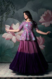 Dual Tone Designer Handwork Lehenga Set