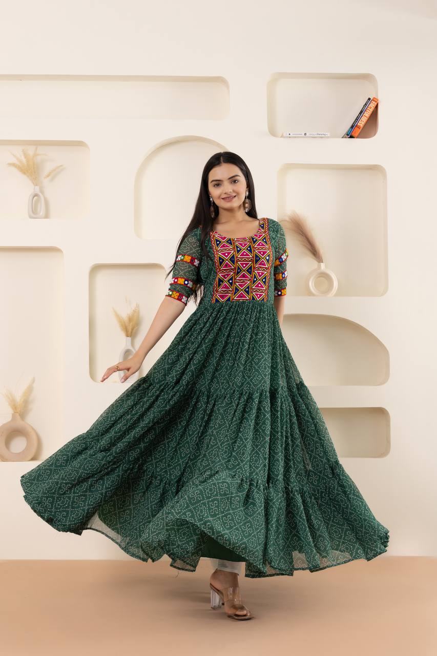 Festival Special Gamthi Work Gown
