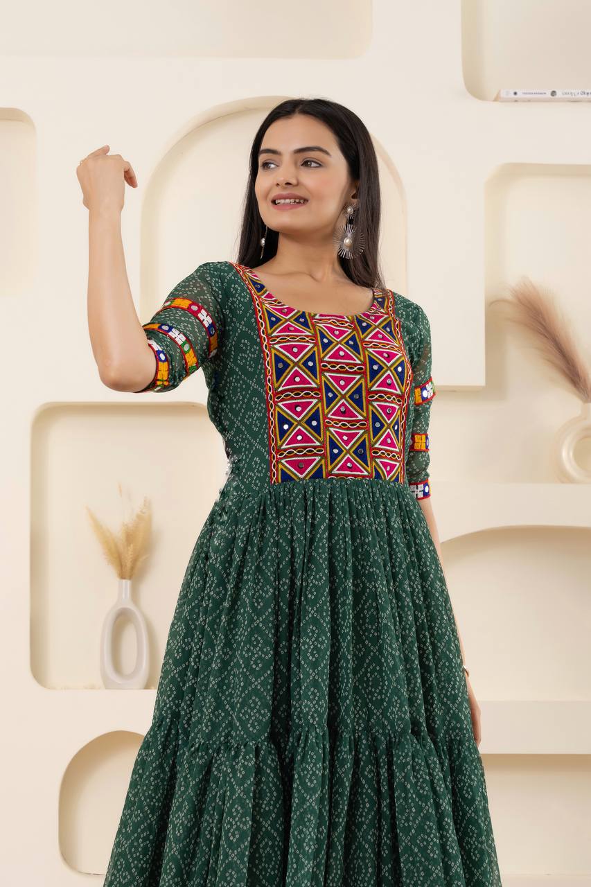 Festival Special Gamthi Work Gown