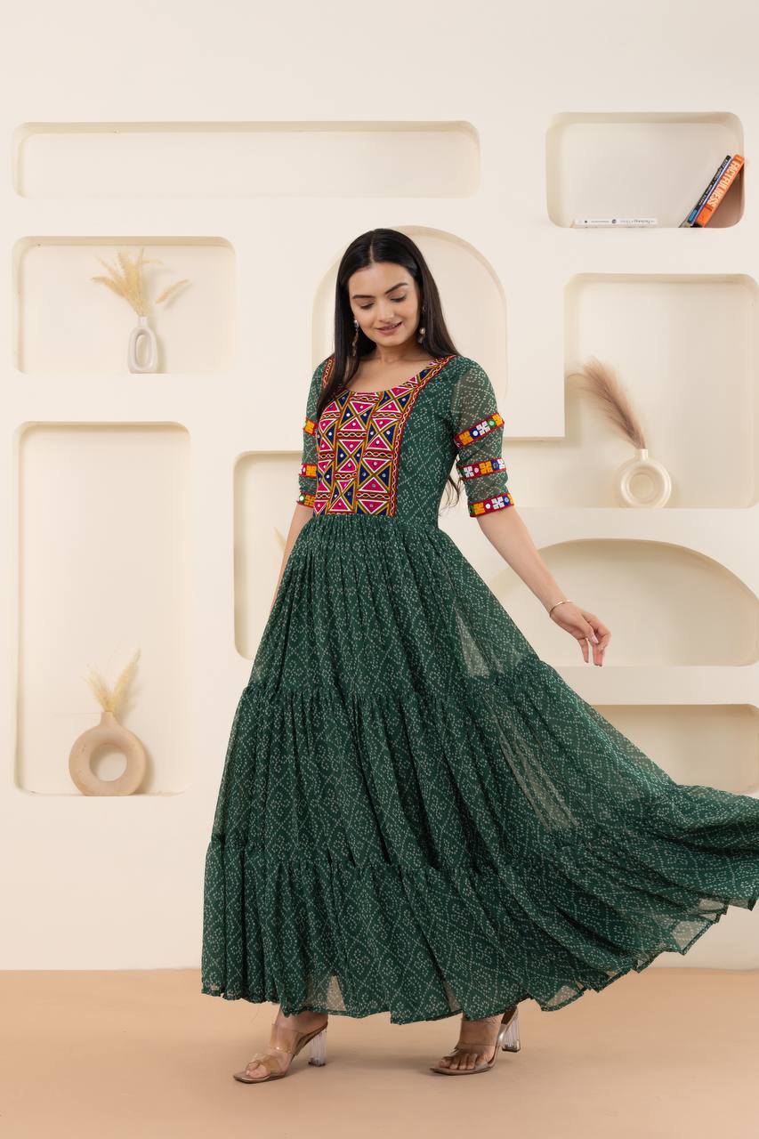 Festival Special Gamthi Work Gown