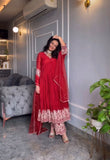 Red Color Anarkali Suit Set
