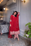 Red Color Anarkali Suit Set
