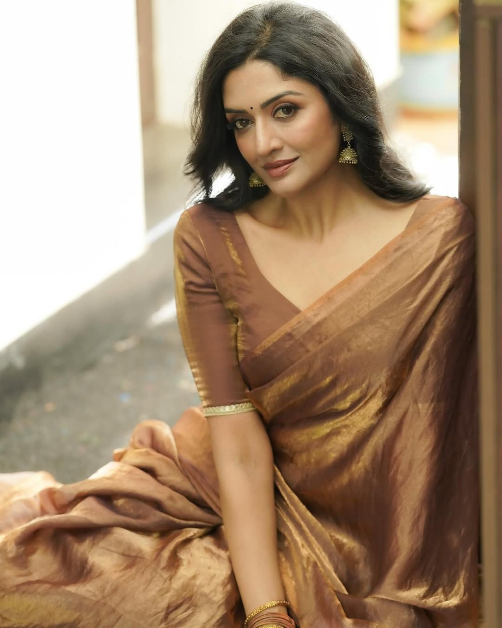 Golden And Shining Party Wear Saree with Blouse