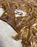 Golden And Shining Party Wear Saree with Blouse