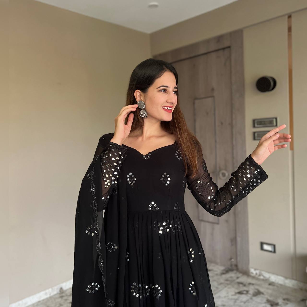 Black Anarkali salwar Suit set