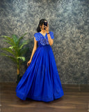 BUTTERFLY GOWN SOFT CHINON SILK WITH  EMBROIDERY ZARI WORK