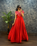 BUTTERFLY GOWN SOFT CHINON SILK WITH  EMBROIDERY ZARI WORK