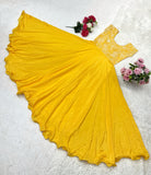 Beautiful Soft Chinon Embroidery Gown