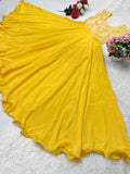 Beautiful Soft Chinon Embroidery Gown