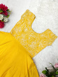 Beautiful Soft Chinon Embroidery Gown