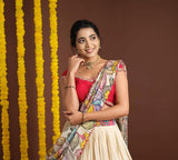 Designer Kalamkari Printed Lehenga Choli with Frill Work