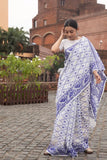 Premium White Color Pure Cotton Saree