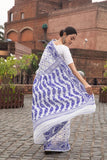 Premium White Color Pure Cotton Saree