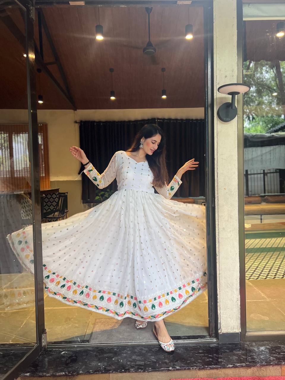 White color Embroidery Suit set