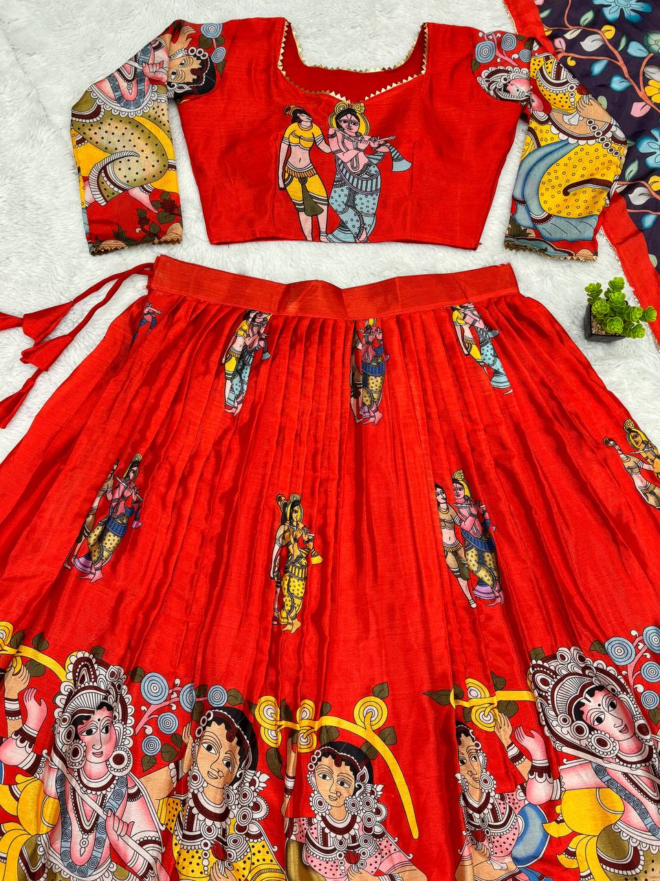 Designer Kalamkari Lehenga for Women