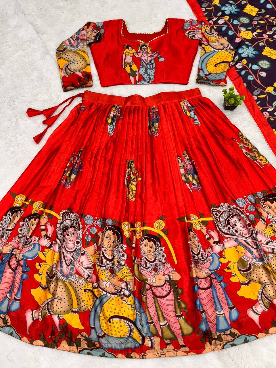 Designer Kalamkari Lehenga for Women